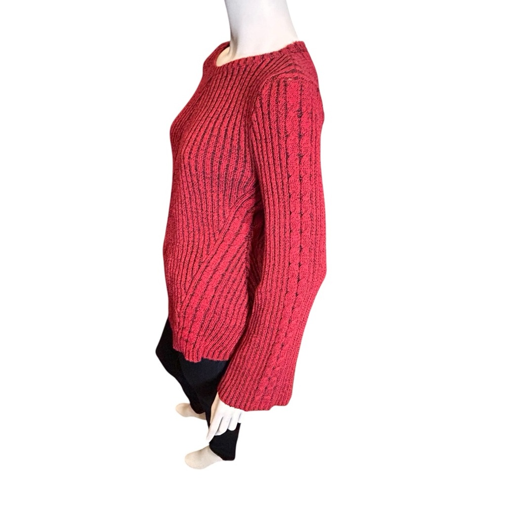 NWT Style & Co. Cable Knit Sweater Red - Picture 7 of 16